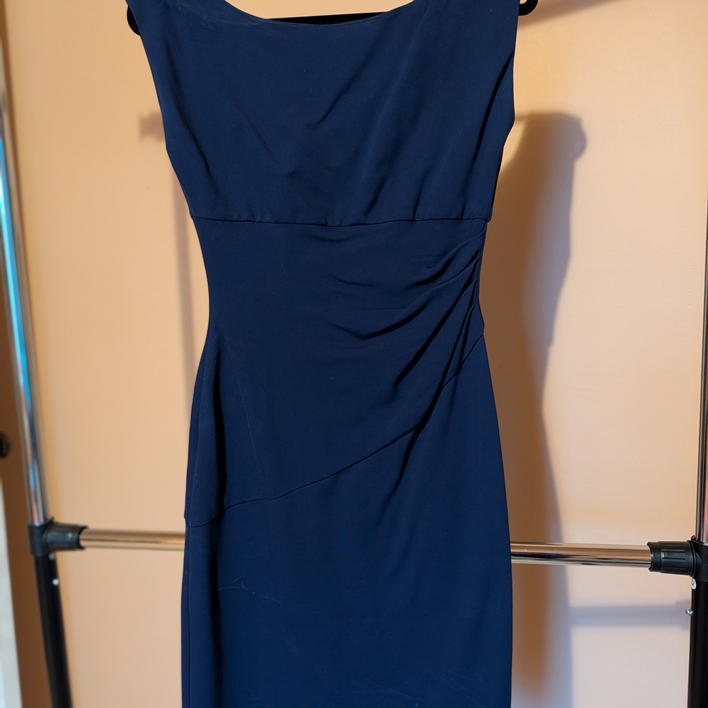 Diane Von Furstenberg Classic Midi Navy Dress